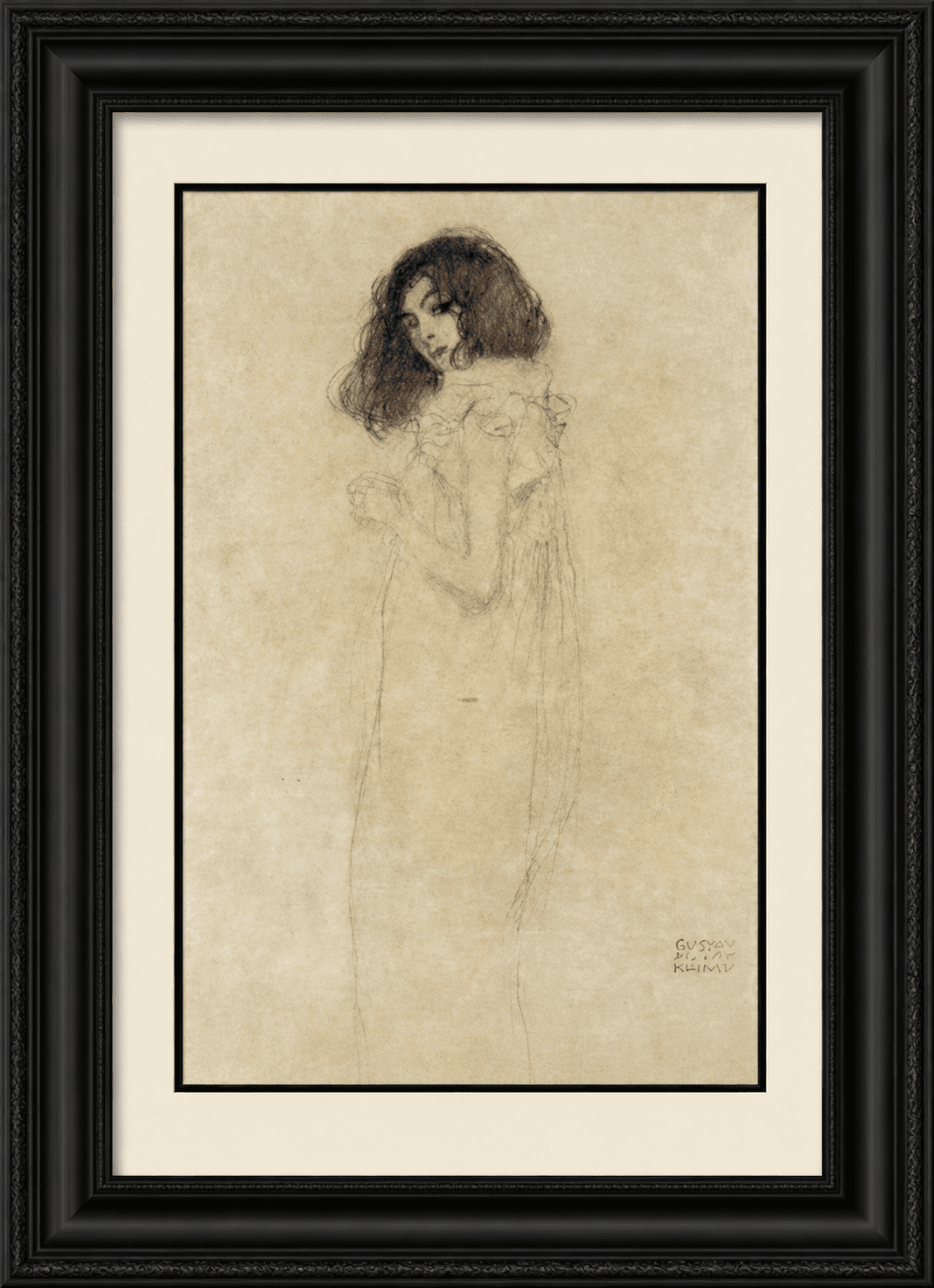 Pencil sketch portrait of a woman